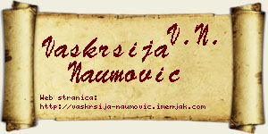 Vaskrsija Naumović vizit kartica